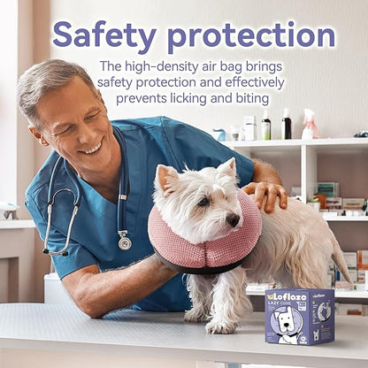 Loflaze Soft Inflatable Dog Cone for Large Medium Small Dogs Cats - Neck Donut, E Collar Alternatives for Recovery