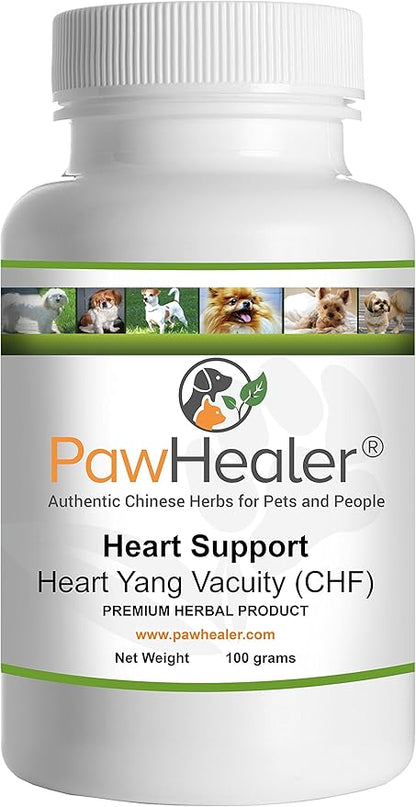 PawHealer Heart Support - Heart-Yang Vacuity (CHF) - Coughing, Gagging, Wheezing Due to Heart Condition - 100 Grams-Herbal Powder-Remedy for Dogs & Pets