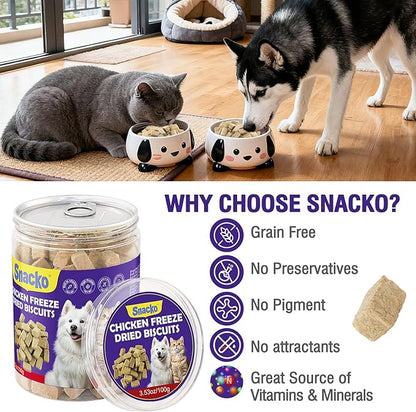Freeze Dried Cat Dog Treats Chicken Liver Dry Cube Helathy Puppy Pet Training Reward Snack D