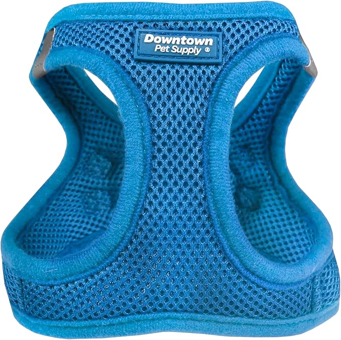 Downtown Pet Supply Step-in Dog Harness – No Pull, Adjustable Padded Mesh with Reflective Trim, Secure Buckle Strap – Comfortable & Breathable Small Dog Harness, Large, Cobalt