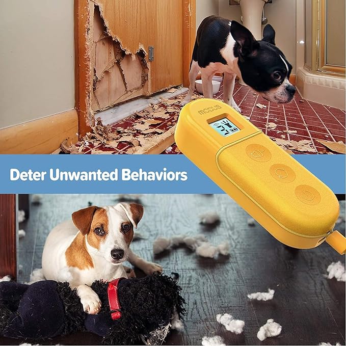 MODUS Ultrasonic Dog Barking Control Device,3 in 1 Sonic Bark Deterrent with LED Light Dog Training Tool&Behavior Aids, Rechargeable Anti Barking Device, Barking Silencer for Dogs(Indoor & Outdoor)