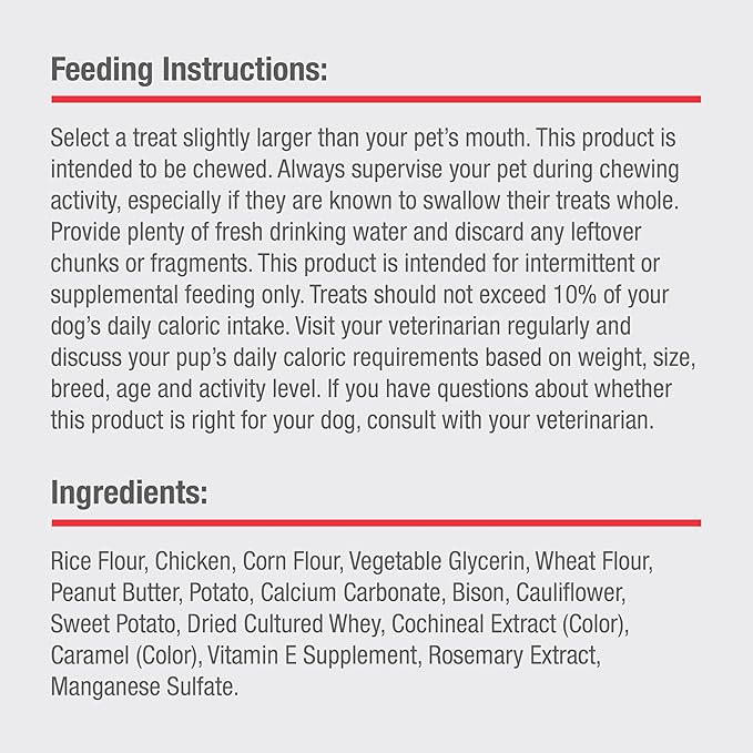 DreamBone Puffy Rolls Chews for Dogs, 8 Count, Treat Your Dog to Easy-to-Digest Rawhide-Free Chews Made with Real Peanut Butter and Bison