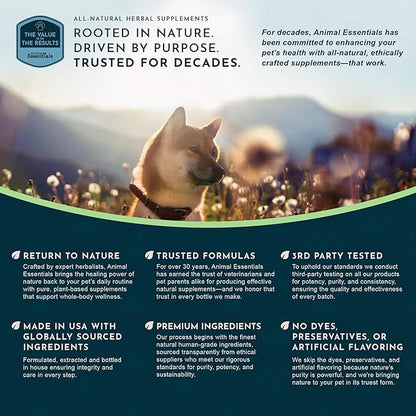 Animal Essentials Liver Defense for Dogs & Cats - Liver Support, Milk Thistle, Dandelion, Liquid Supplement, Detox Blend, Liver Cleanser - 2 Fl Oz
