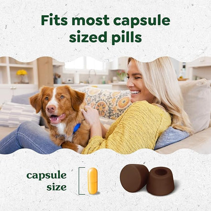 Greenies Pill Pockets for Dogs Large Size, Dog Treat Pouch for Capsule Medication, Hickory Smoke Flavor, (6) 7.9 oz. Pouches