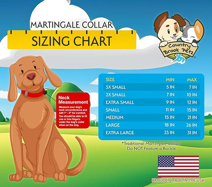 Country Brook Petz - Thin Blue Line Martingale Dog Collar and Leash - Camouflage Collection Featuring Rugged Designs (5/8 Inch, Small)
