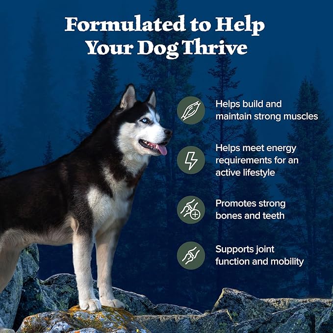 Blue Buffalo Wilderness Natural High-Protein Dry Food for Adult Dogs, with Wholesome Grains, Duck, 13-lb Bag