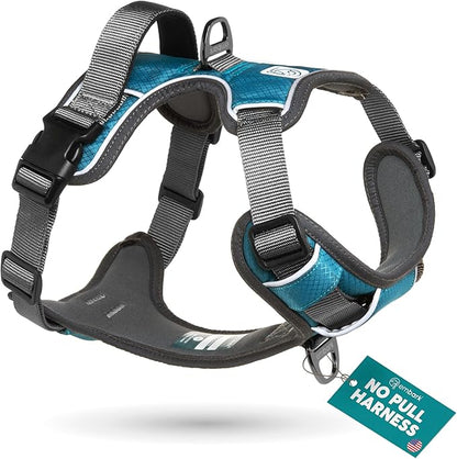 Embark Adventure No-Pull Large Dog Harness – Reflective Trim, Military-Grade Nylon, Front Clip with Gel-Lined Handle
