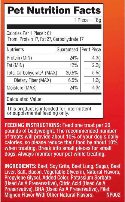 Pup-Peroni Filet Mignon & Bacon Flavor Dog Treats, 22.5 Oz. Bag