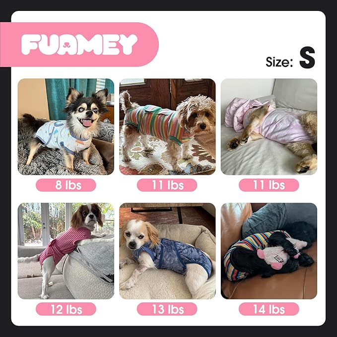 FUAMEY Recovery Suit for Dogs After Surgery,Soft Breathable Dog Bodysuit E-Collar & Cone Alternative Surgical Suit,Male Female Dog Neuter Spay Suits Anti Licking Wounds Onesie Pink Leopard S