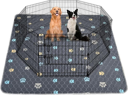 Aitmexcn Washable Puppy Dog Pee Pad, 2PCS 100% Waterproof Whelping Training Mat for Puppy/Senior Dog, Fast Drying Reusable Puppy Pads for Indoor, Outdoor and Car Travel- 54'' x 54''