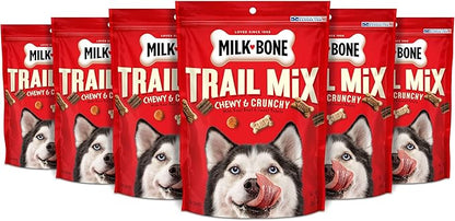 Milk-Bone Trail Mix Dog Treats, Real Beef & Sweet Potato Flavor, 9 Ounces (Pack of 6)