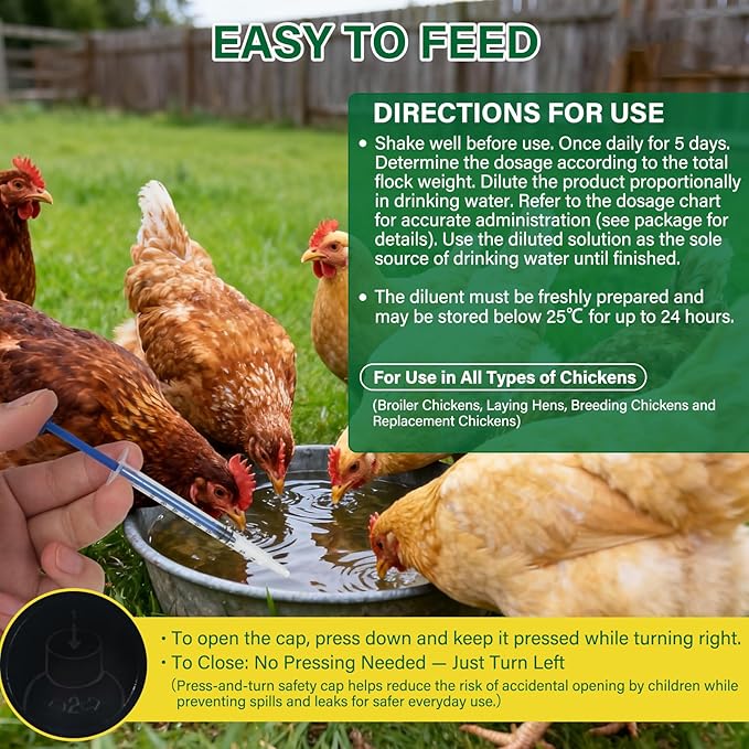 Dewormer Liquid for Chickens, 5 mL