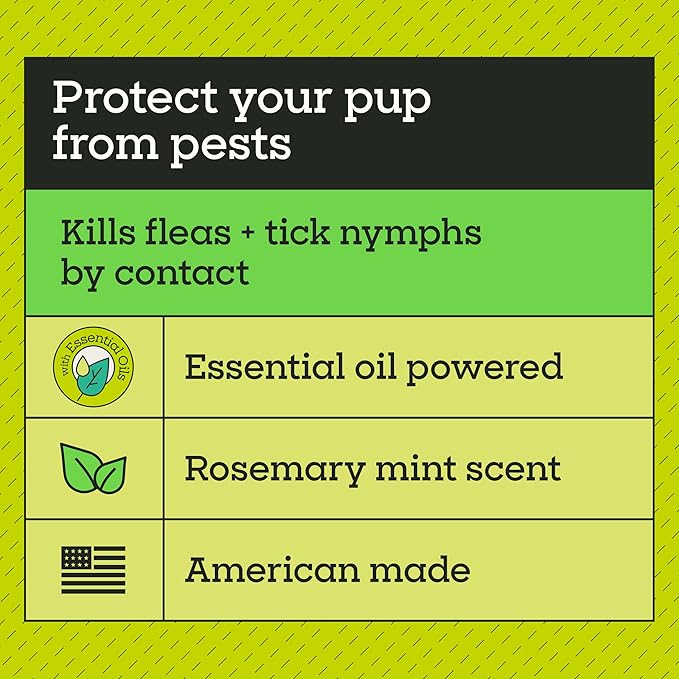 Pet Life Unlimited Natural Flea & Tick Spray for Dogs, 10 oz, Plant-Based Prevention & Treatment with Essential Oils, Kill & Repel Fleas, Ticks & Eggs, Soothes Itchy Skin, Daily Use