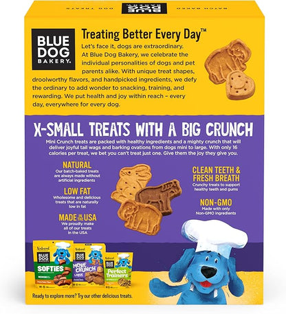 Blue Dog Bakery More Crunch Assorted Flavors, Dog Biscuits, Healthy Treats, All Natural, Bacon, Chicken, Cheese, Peanut Butter, 5 lb (Pack of 1)