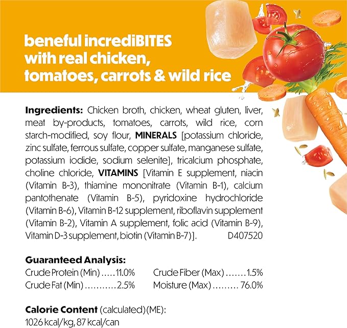 Purina Beneful Small Breed Wet Dog Food in Gravy, IncrediBites With Real Chicken - (8 Packs of 3) 3 oz. Cans
