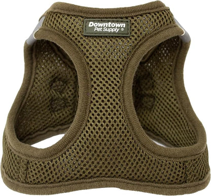 Downtown Pet Supply Step in Dog Harness for Small Dogs No Pull, Large, Hunter Green - Adjustable Harness with Padded Mesh Fabric and Reflective Trim - Buckle Strap Harness for Dogs