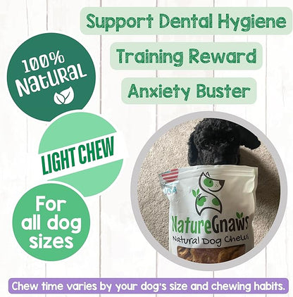 Nature Gnaws USA Turkey Tenders (1Lb) - Delicious Grain-Free Dog Treats for Small, Medium & Large Breeds - Natural Jerky Chews for Dogs.