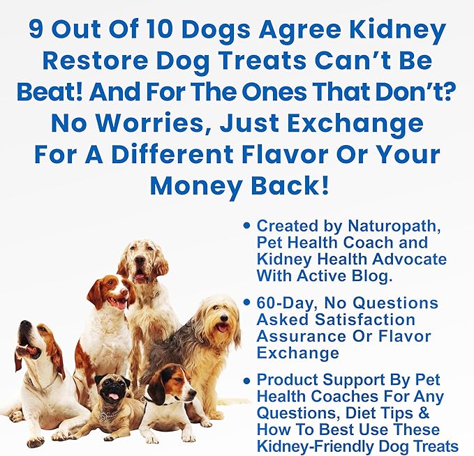 Kidney Restore Tuna Dog Treats - for Canine Kidney Health, Low Protein. Special Kidney-Friendly Snacks for Dogs. Renal Dog Treats Your Pet Will Adore