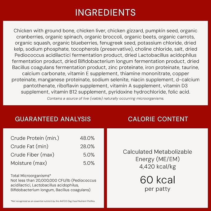 Stella & Chewy's Freeze-Dried Raw Dinner Patties - Chicken Recipe - High Protein Grain-Free Puppy & Dog Food - Perfect For Picky Eaters - 5.5 oz