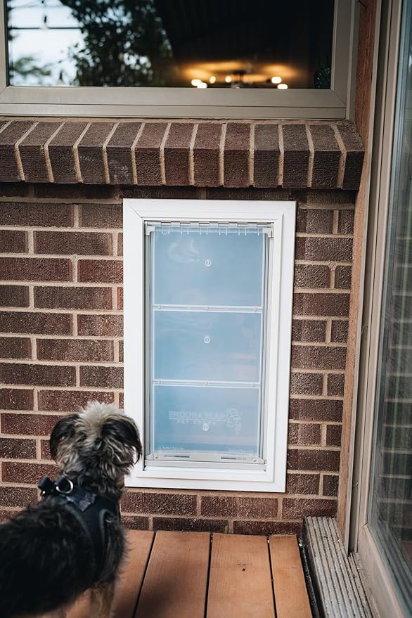 Endura Flap Pet Door for Walls in Black | Energy-Efficient Single Flap Design for Wall Installations | All-Weather Protection with All-Metal Telescoping Tunnel | Black, XXL, Single Flap