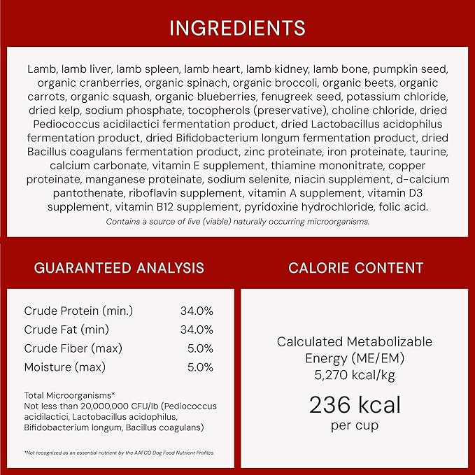 Stella & Chewy's Freeze-Dried Raw Lamb Meal Mixers- Dog Food Topper and Mixer - Made with 95% Grass-Fed Lamb, Organs & Bone - Perfect for Picky Eaters - Grain-Free - 3.5 oz
