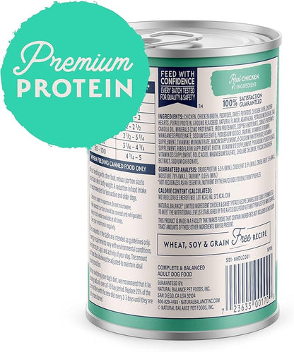 Natural Balance Limited Ingredient Adult Grain-Free Wet Canned Dog Food, Chicken & Sweet Potato Recipe, 13 Ounce (Pack of 12)