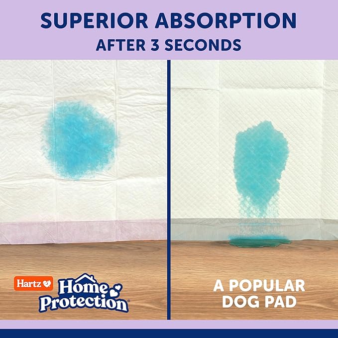 Hartz Home Protection Super Absorbent Odor Eliminating Lavender Scented No Leaks Dog Pads, XXL 80 Count
