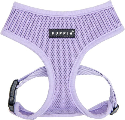Puppia Soft Dog Harness No Choke Over-The-Head Triple Layered Breathable Mesh Adjustable Chest Belt and Quick-Release Buckle, Violet, X-Large