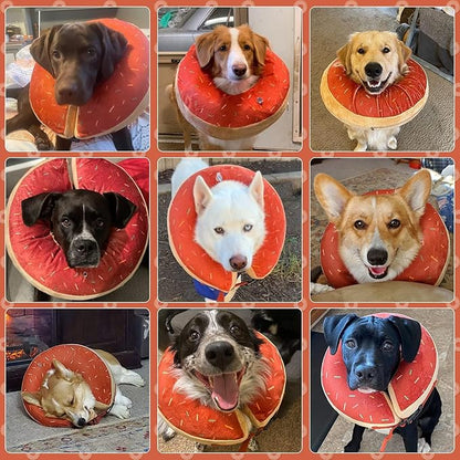 BINGPET Protective Dog Cone Collar,Soft Recovery Pet Cone for Dogs Cats,Washable Protective Recovery Collar for Large Medium Small Dogs,Inflatable Dog Cone