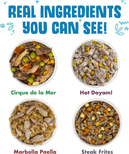 Weruva Classic Dog Food, Chicken Free, Just 4 Me Trial Variety Pack, 5.5oz Can, Pack of 4