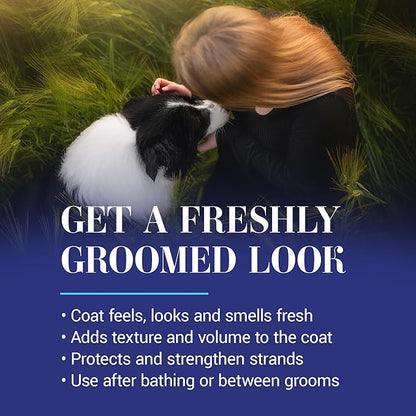 Chris Christensen Just Divine Dog Brushing Spray Concentrate, Groom Like a Professional, Prevents Brushing Damage, Light Detangler, All Coat Types, Made in USA, 16oz