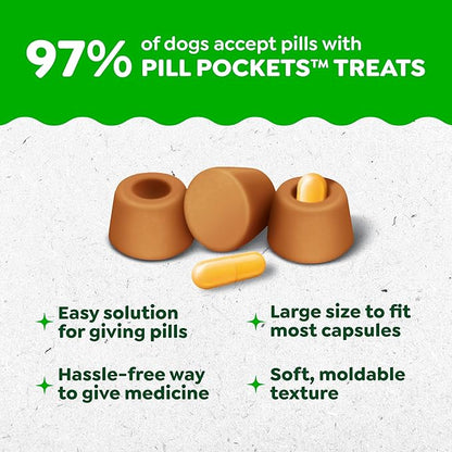 Greenies Pill Pockets for Dogs Large Size, Dog Treat Pouch for Capsule Medication, Variety Pack, 7.9 oz. Pouch
