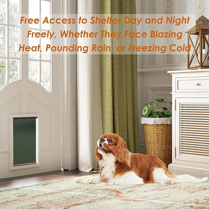 2 Pack Medium Dog Door Replacement Flaps with Screw, Pet Door Replacement Flap Compatible with PetSafe Freedom PAC11-11038, Weather-Proof & No Warped,Dog Door Flap Measures 12 7/8'' × 8 1/8''