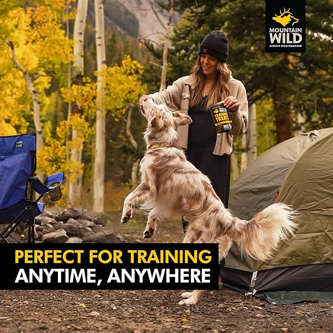 MOUNTAIN WILD Training Treats for Dogs & Puppies – Elk & Venison Protein Puppy & Dog Treat – High Value, All-Natural, No Fillers, Grain-Free, No Artificial Preservatives – 4oz, 2 Bags