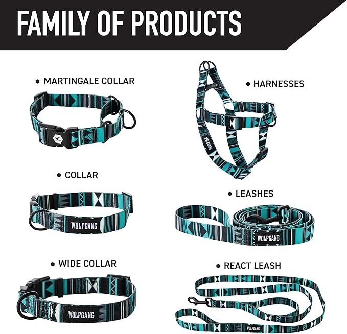 Wolfgang Heavy Duty Adjustable Dog Harness, Pull-Tested for Walking & Training, WesternSky Print, Large