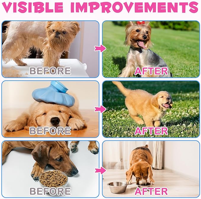 Collagen for Dogs, Dog Collagen Liquid Drops with Biotin, MSM & Ginger Digestive & Immunity Support, Itch Relief, Skin & Coat and Joint Health, Dog Supplement 60ml ﻿