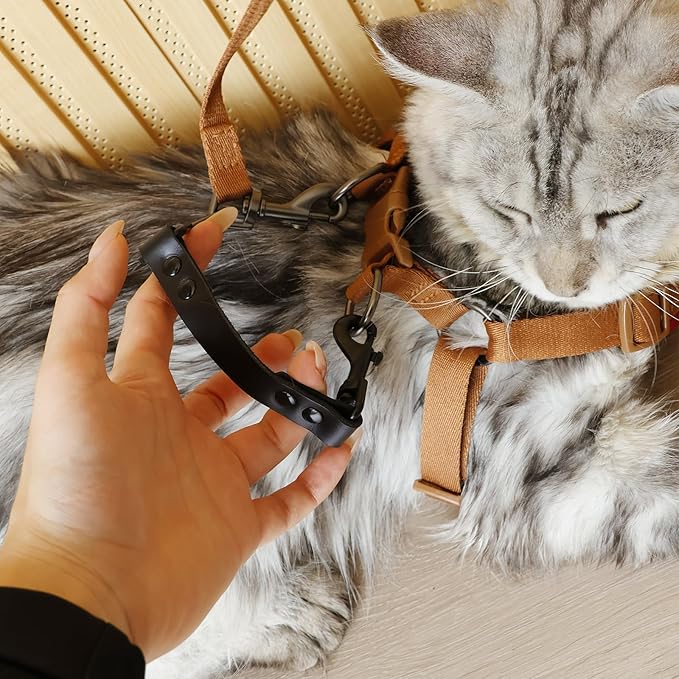 Dog Safety Clip for Prong Collar, Waterproof Leash Backup Clip Connector, Dual Clasps Rotating Buckle for Pinch Collar (1 Pcs)