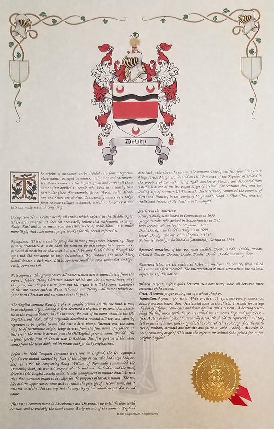 Mr Sweets Van Wormer Coat of Arms, Crest & History 11x17 Print - Name Meaning, Genealogy, Family Tree Aid, Ancestry, Ancestors, Namesakes - Surname Origin: Dutch Holland The Netherlands