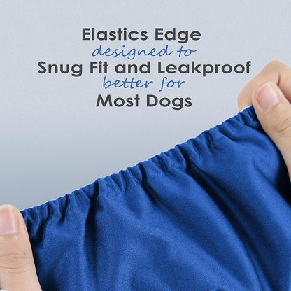 wegreeco Washable Dog Diapers - Washable Male Dog Belly Wrap - Pack of 3 - (Black,Blue,Olive,Medium)
