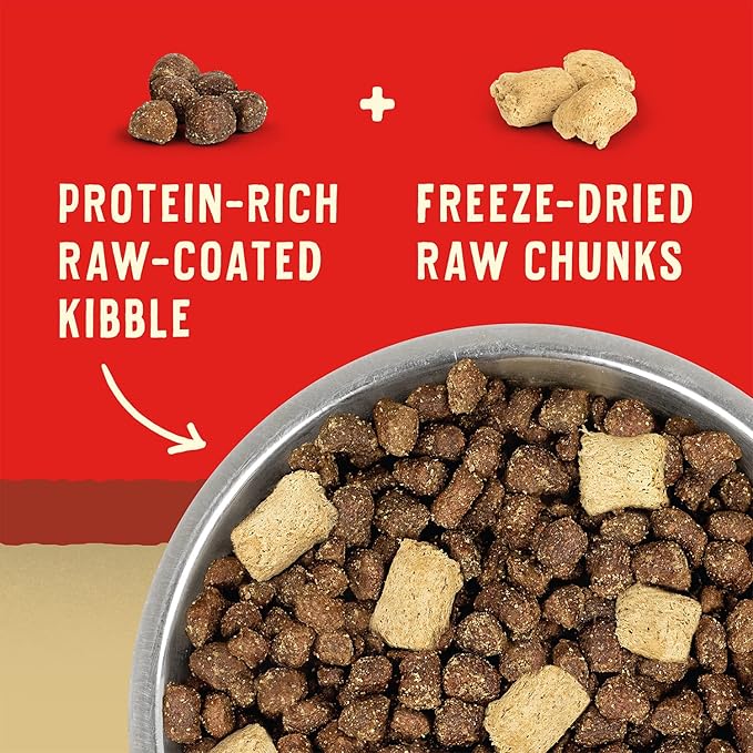 Stella & Chewy's Wild Red Dry Dog Food Raw Blend High Protein Wholesome Grains Red Meat Recipe, 21 lb. Bag