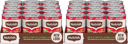 Nutrish Real Beef & Pumpkin Recipe Whole Health Blend Premium Paté Wet Dog Food,13 oz. Can,Packaging May Vary (Rachael Ray),(Pack of 24)