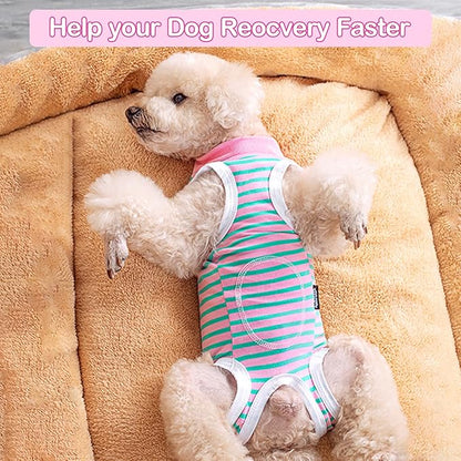 Coppthinktu Recovery Suit for Dogs After Surgery, Dog Onesie Surgery Recovery Suit for Female Spay, Soft Surgical Pajamas Bodysuits for Puppy to Prevent Licking Dog Cone Alternative Dots M