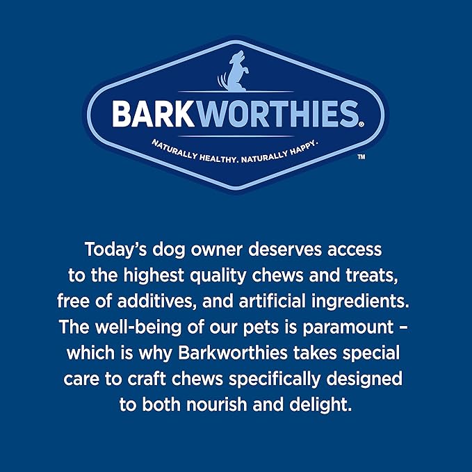 Barkworthies Odor-Free 12 Inch Bully Sticks - 3 Count (Pack of 1) - Protein-Packed, Easily Digestible, All-Natural Rawhide Alternative, Supports Dental Health