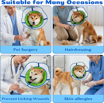 Soft Dog Cone Collar - Adjustable Recovery Padding Cone for Small Dogs After Surgery to Stop Licking, Breathable Lightweight Elizabethan Protective Neck Collar for Pet Cat Puppy (M)