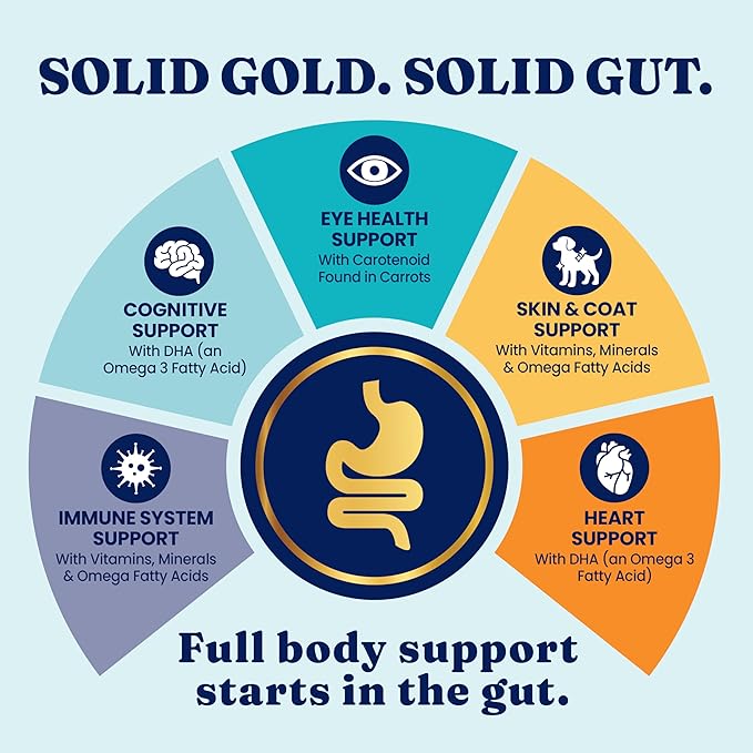 Solid Gold, Hund-N-Flocken, Dog Food Dry with Lamb, Rice and Omega 3 Fish Oil for Dogs, Probiotics, 24 LB