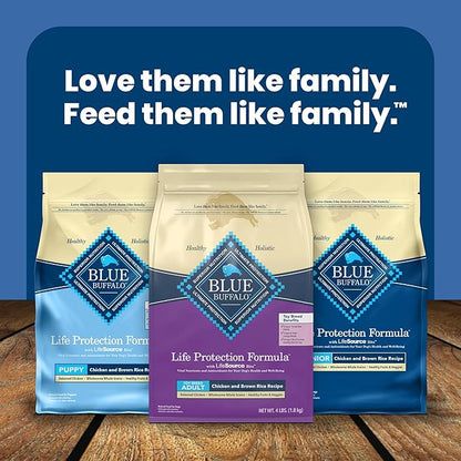 Blue Buffalo Life Protection Formula Toy Breed Adult Dry Dog Food, Supports High Energy Needs, Made with Natural Ingredients, Chicken & Brown Rice Recipe, 4-lb Bag