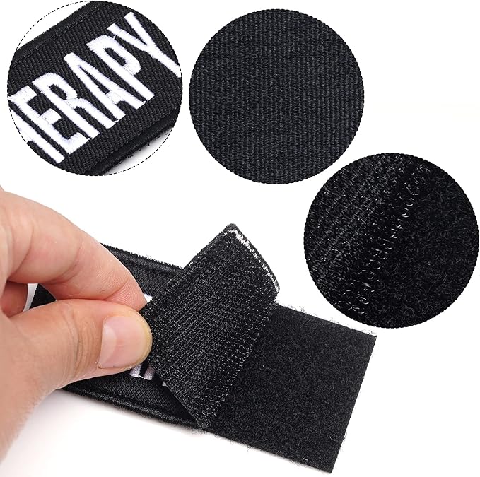 Pistha 12 Pieces Removable Tactical Dog Harness Service Dog Vest Patches Do Not Pet in Training and Emotional Support Dog Vest Patches(3.6 x 1.6Inch)