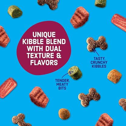 Kibbles 'n Bits Dry Dog Food, Savory Bacon & Steak Flavor for Adult Dogs 16 lb. Bag