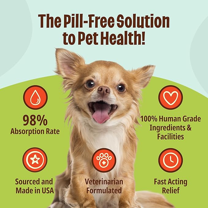 Licks Pill-Free Zen Small Breed Dog Calming Aid - Zen Calming Aid Supplements for Aggressive Behavior & Nervousness - Calming Dog & Puppy Treats for Stress Relief & Dog Health - Gel Packets - 10 Use