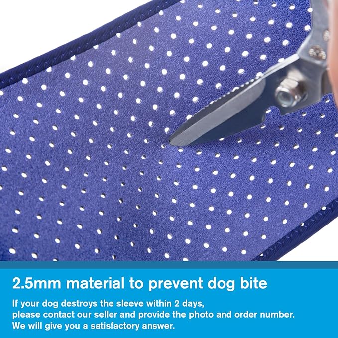 Coodeo Dog Recovery Sleeves, Cone Collar Alternative, Abrasion Resistant Dog Recovery Suit, Washable 2.5mm Thick and Waterproof, Pet Wounds Prevent Licking, Biting (Purple, XL)